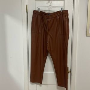 Imitation leather pants